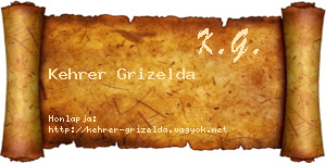 Kehrer Grizelda névjegykártya