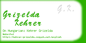 grizelda kehrer business card